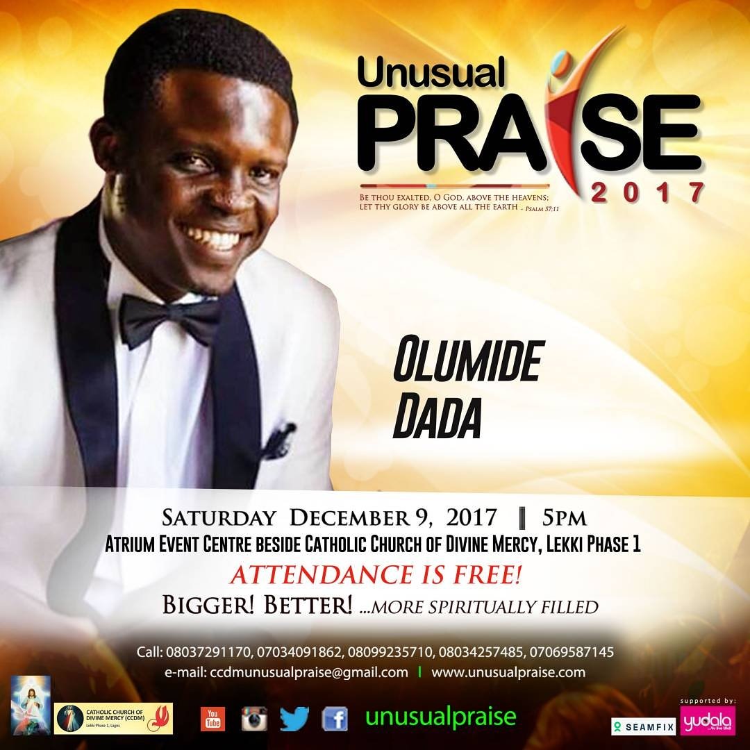 unusualpraise's tweet photo. He hails from Abeokuta in Ogun State, Nigeria. A very talented artist who is very passionate about God.

@olumidebaritone is no doubt one of Nigeria's best baritone singers and he will be leading a session of praise at the Unusual Praise 2017

#UP2017
#UnusualPraiseLive https://t.co/RsDXhy60HP
