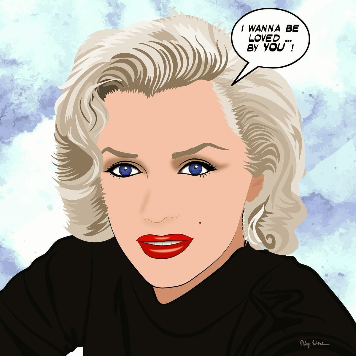 philippematine's tweet photo. #Marilyn  #forever #icon  #SUPERSTAR  #MarilynMonroe  #PhilippeMatine  #Illustrator  #vectorart  #iwannabelovedbyyou https://t.co/9m77vzihSL