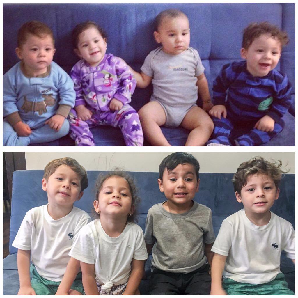 Trillipack's tweet photo. Que opinan de este antes y después 💪?
No hemos cambiado casi nada verdad? 😂😂😂😜
.
.
#Trillipack #miami #venezuela #family #brothers #dreams #love #buenasnoches #happy #alfonsina #octavio #ludovico #cute #picoftheday #photooftheday #life #goodafternoon #house https://t.co/agX4CGzm0s