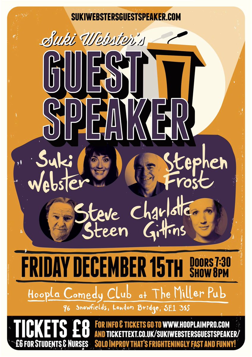 This is it! The final show of the year and our last before we take a lil break. Please come and join us to celebrate all things fun and festive <a href="/themillerpub/">The Miller Pub</a> on 15th November at 8pm - bit.ly/2AiRwOZ