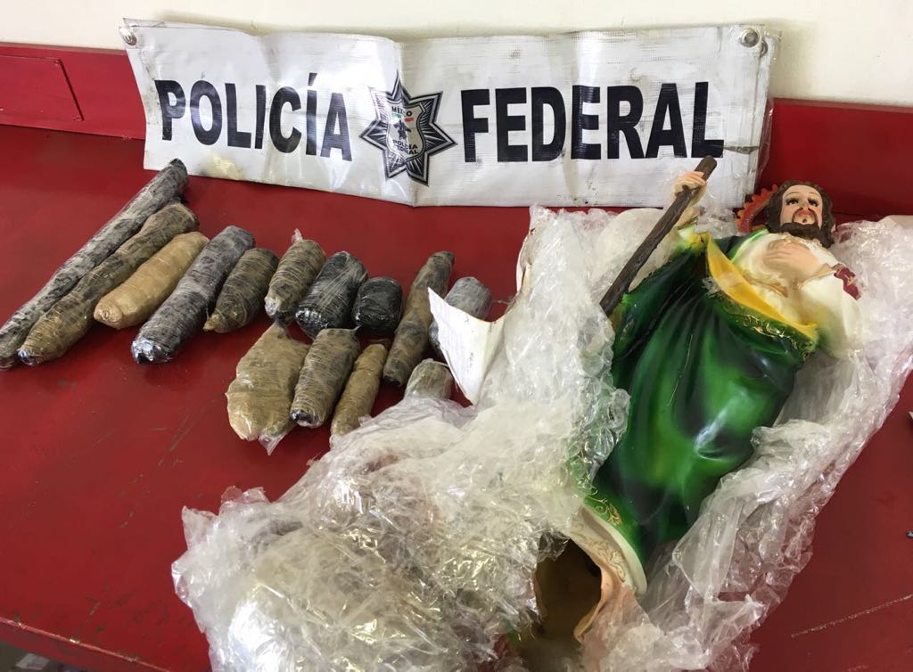 CiberNoti's tweet photo. @PoliciaFedMx asegura dos kilos de mariguana ocultos en una figura de San Judas Tadeo https://t.co/1p4UPNK21F