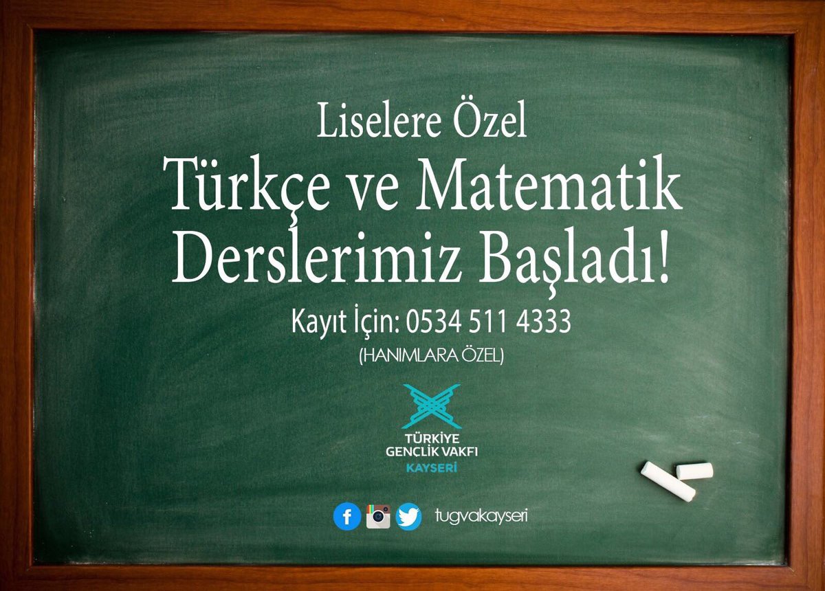 Liselere özel, Türkçe ve Matematik Derslerimiz Başladı.
Sınırlı kontenjan, kaçırma.!