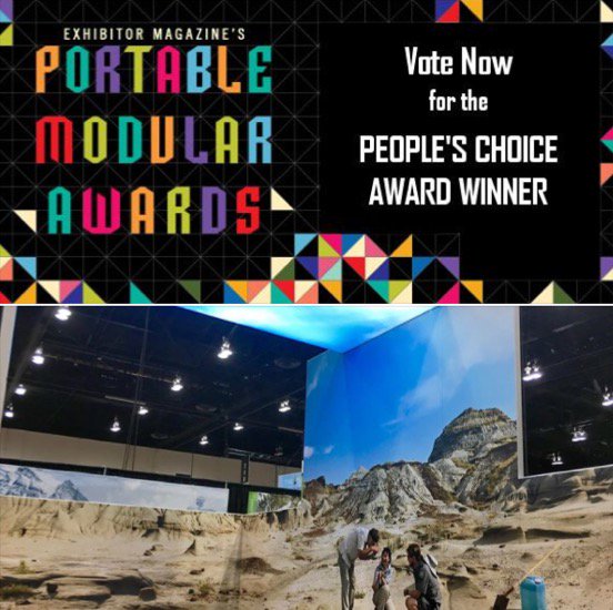DuoDisplayUSA's tweet photo. #weneedyou ! with @EXHIBITOR 
Vote for the Travel Alberta pavilion in the Best Fabric Exhibit category, created using 100% panoramic h-line, and let's take home the Oscar of the Portable Modular Awards together! https://t.co/4pApW592xt https://t.co/7zb1LKIx9q