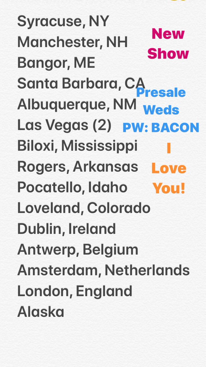 NEW SHOW, new material.  Presale Wednesday.  Info at jimgaffigan.com/tour-dates