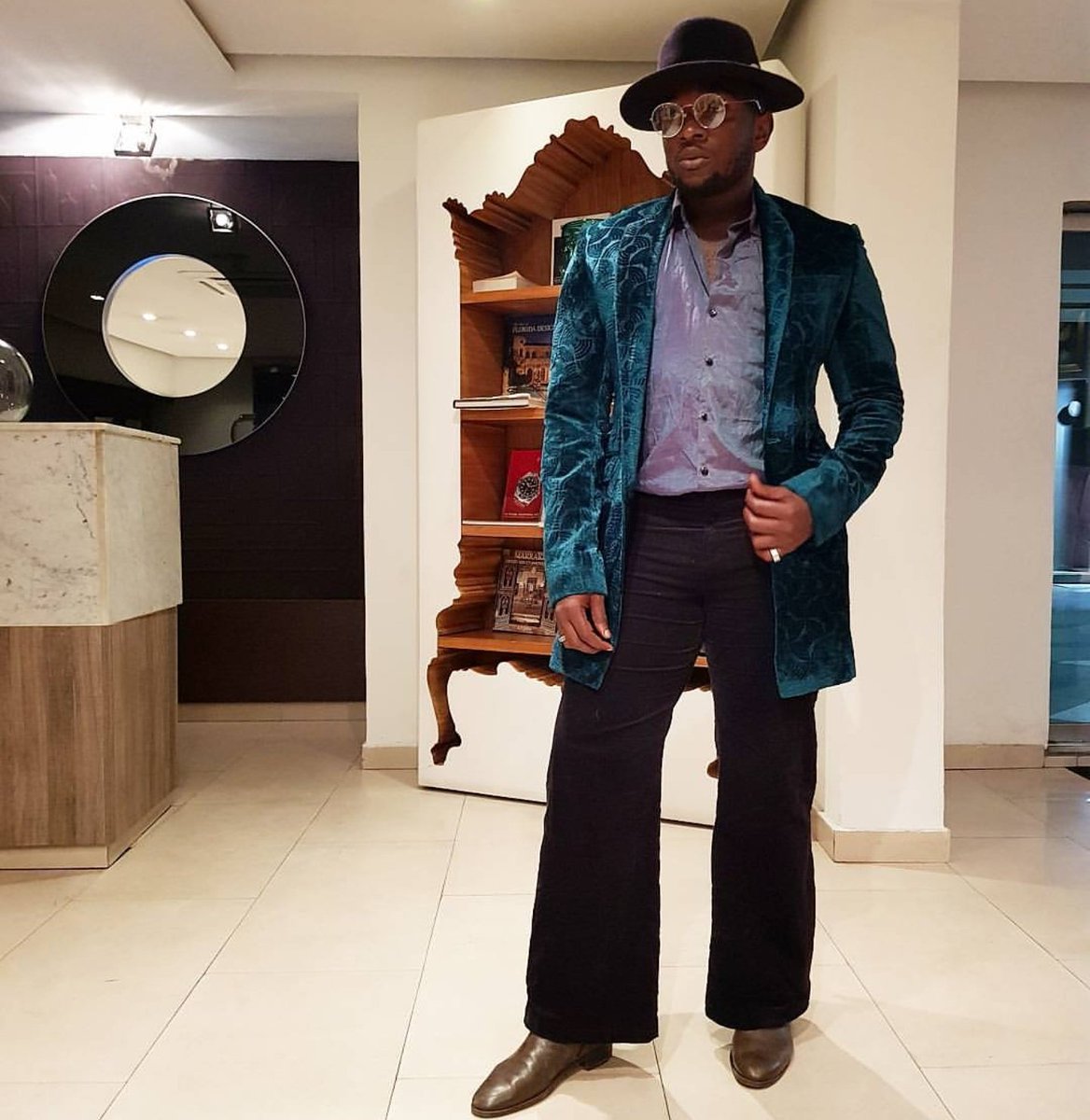 Slayerstvgh's tweet photo. @ThinkIfan taking us back to the 50's fashion with his style. #Fashion #50'sfashion #FashionLover #SlayersTv #AbsoluteClass. https://t.co/wz0pZeNQcE