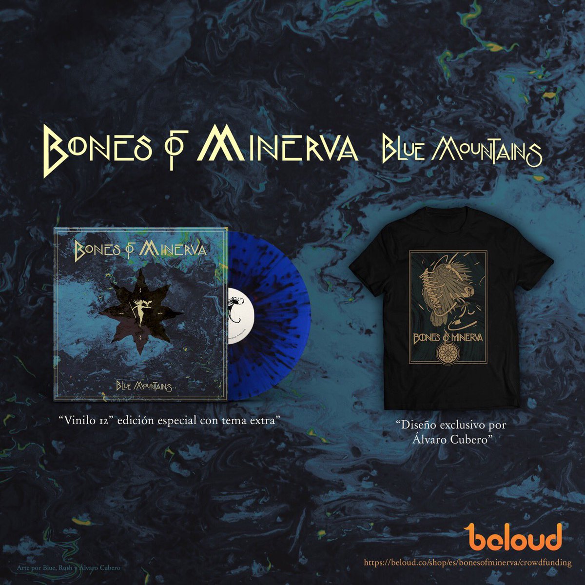 Uno de los discos nacionales del año da el salto de cd a edición en vinilo de lujo. Podéis colaborar en el preorder/crowdfunding y llevaros esta joya mientras ayudáis a <a href="/bonesofminerva/">Bones Of Minerva</a> beloud.co/shop/es/boneso… <a href="/Beloud_Music/">Beloud</a>
