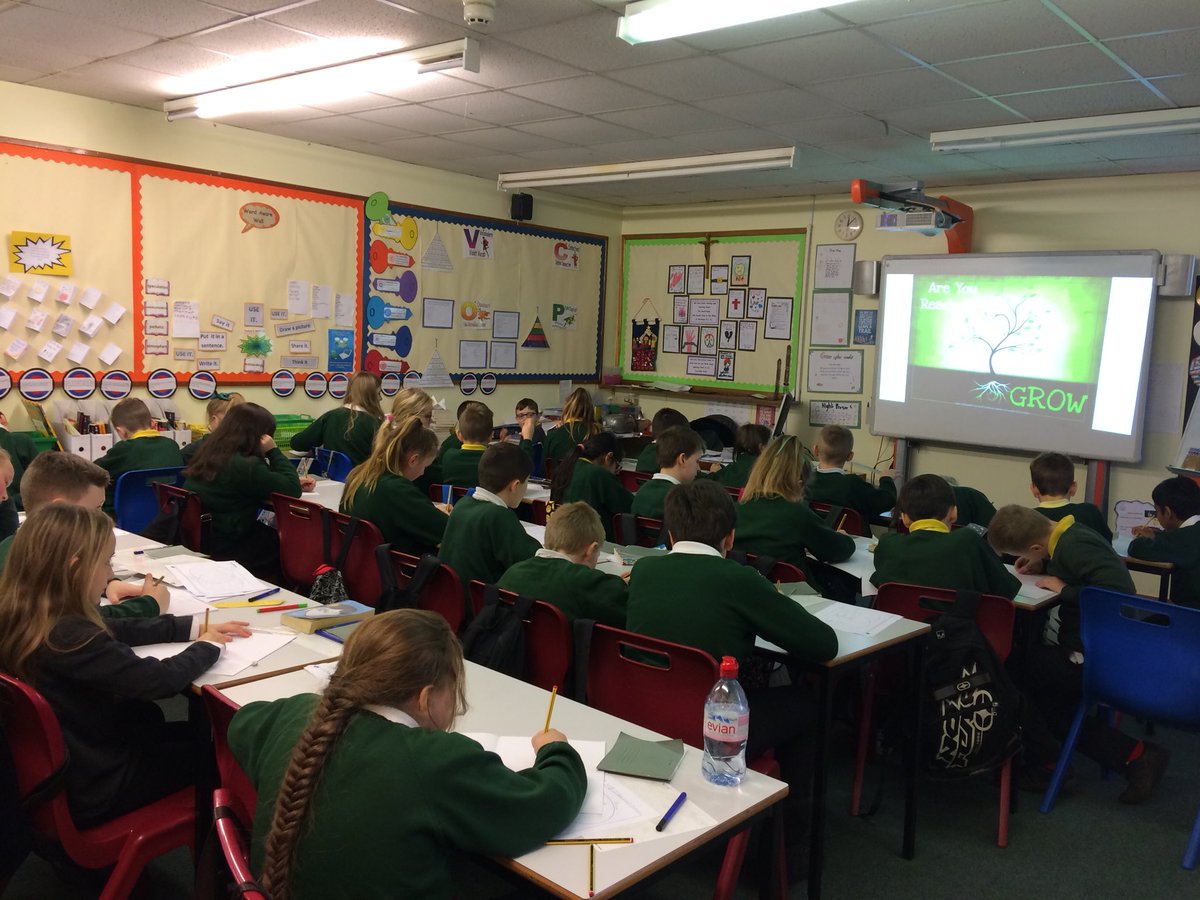 MrsRowe55's tweet photo. P6 & P7 working together on the second week of their journey of faith. #confirmationpreparation @stmungoalloa https://t.co/BQbWQvqSvh