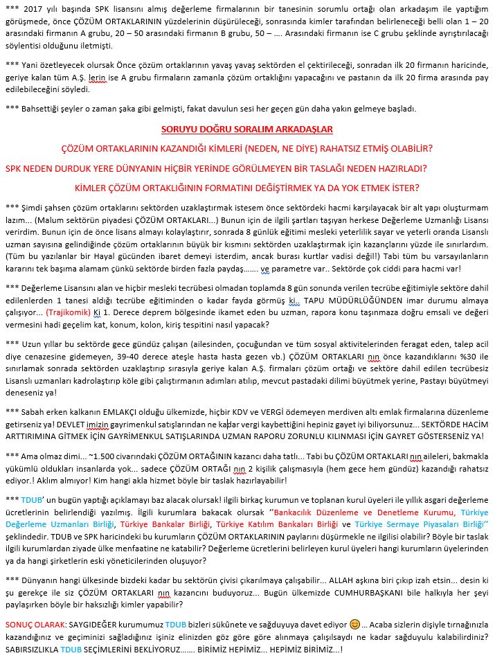 #degerlemeuzmani <a href="/tcbestepe/">T.C. Cumhurbaşkanlığı</a> @RT_Erdogan <a href="/BA_Yildirim/">Binali Yıldırım İletişim Ofisi</a> <a href="/suleymansoylu/">Süleyman Soylu</a> <a href="/spkgovtr/">SPK</a> <a href="/tduborgtr/">Türkiye Değerleme Uzmanları Birliği - TDUB</a> <a href="/veyisates/">Veyis Ateş</a>