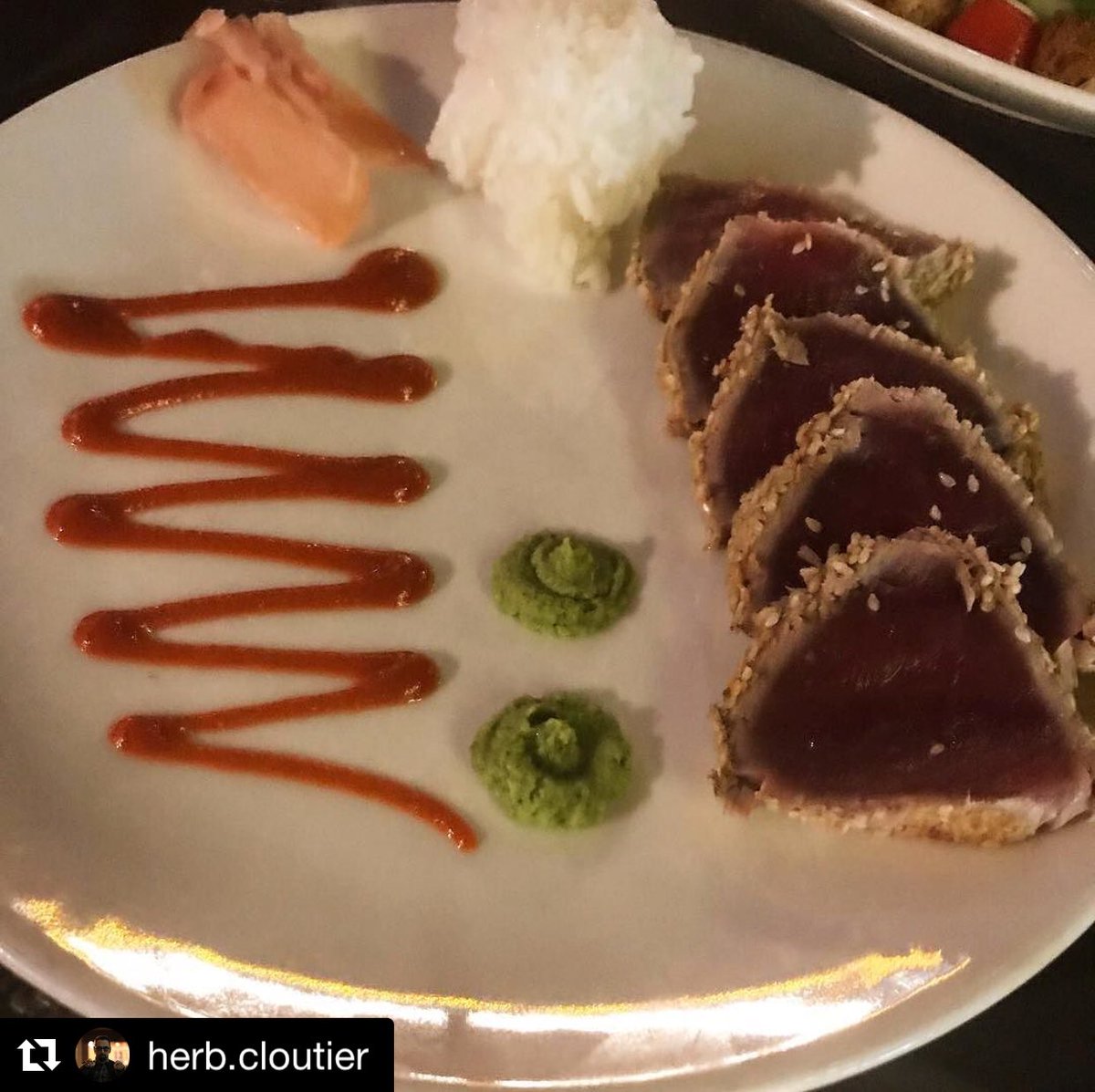 101Oceanbeach's tweet photo. #Repost @herb.cloutier (@get_repost)
・・・
Amazing sesame Ahi Tuna at @101oceanbeach. Great outside seating and awesome service. Thank you! #Florida #foodie #ahituna #itswhatsfordinner #foodpics #workcation https://t.co/Fg9yeWmM4u