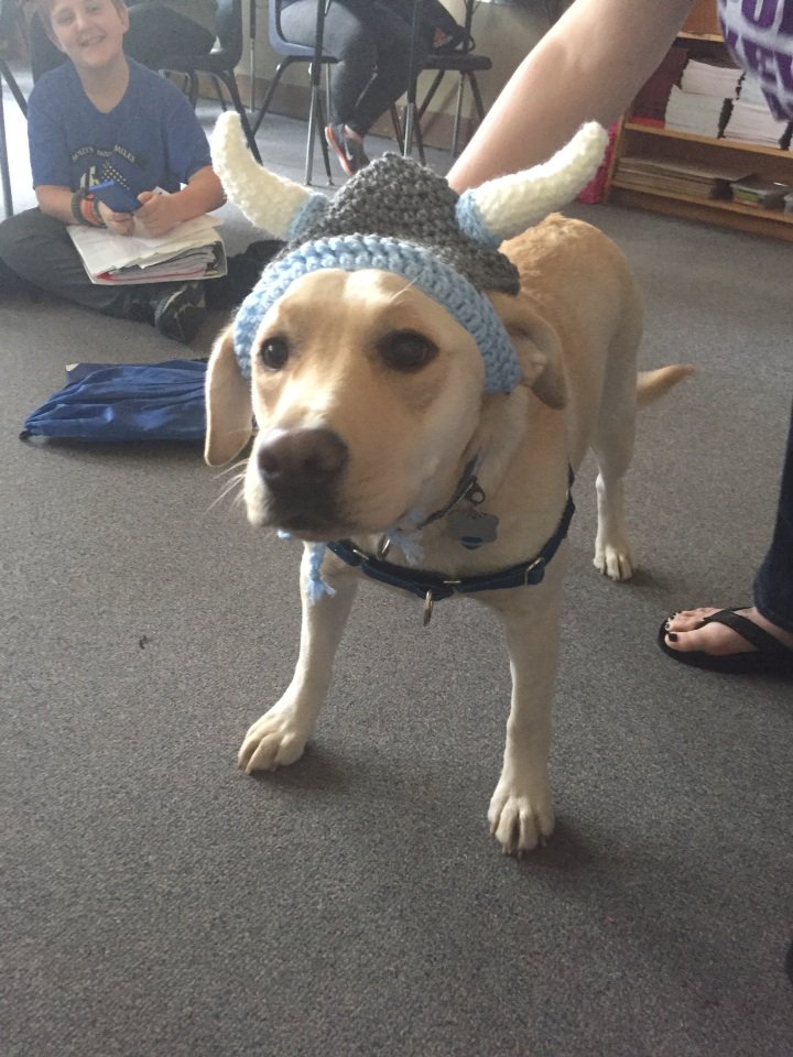 CoachCurtner's tweet photo. @SaylorWest getting ready for cold weather, Viking style! https://t.co/bpp4MVqD2T