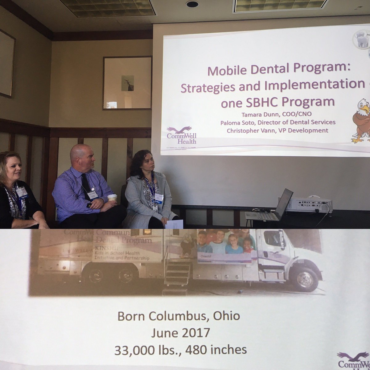 NCCHCAOnline's tweet photo. Hearing about kids in Sampson County who can't learn due to severe oral health challenges. Thankfully these are being addressed by @_commwellhealth's mobile dental clinic. #ValueCHCs #FixtheCliff #SamsonCounty #JohnstonCounty https://t.co/xUgtGGY95H