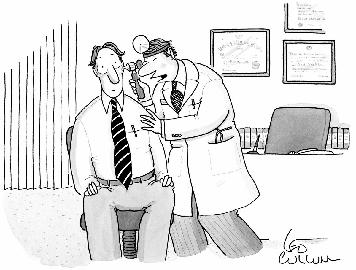 “It could be one of those things that crawls in your ear and lays eggs, and the eggs hatch and burrow into your – nope. It looks fine.” bit.ly/2jqzOls