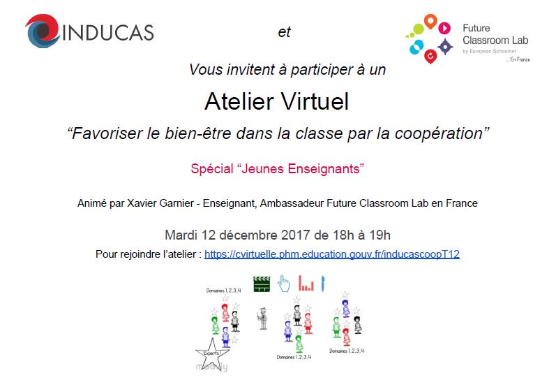vsarrere's tweet photo. Atelier virtuel Spécial jeunes enseignants : Favoriser le bien-être dans la classe par la coopération Mardi 12 Décembre de 18 h à 19 h #Inducas #fcl_fr
Pour rejoindre l’atelier : https://t.co/IogsHlk7B5 https://t.co/0IWzdY2mp0