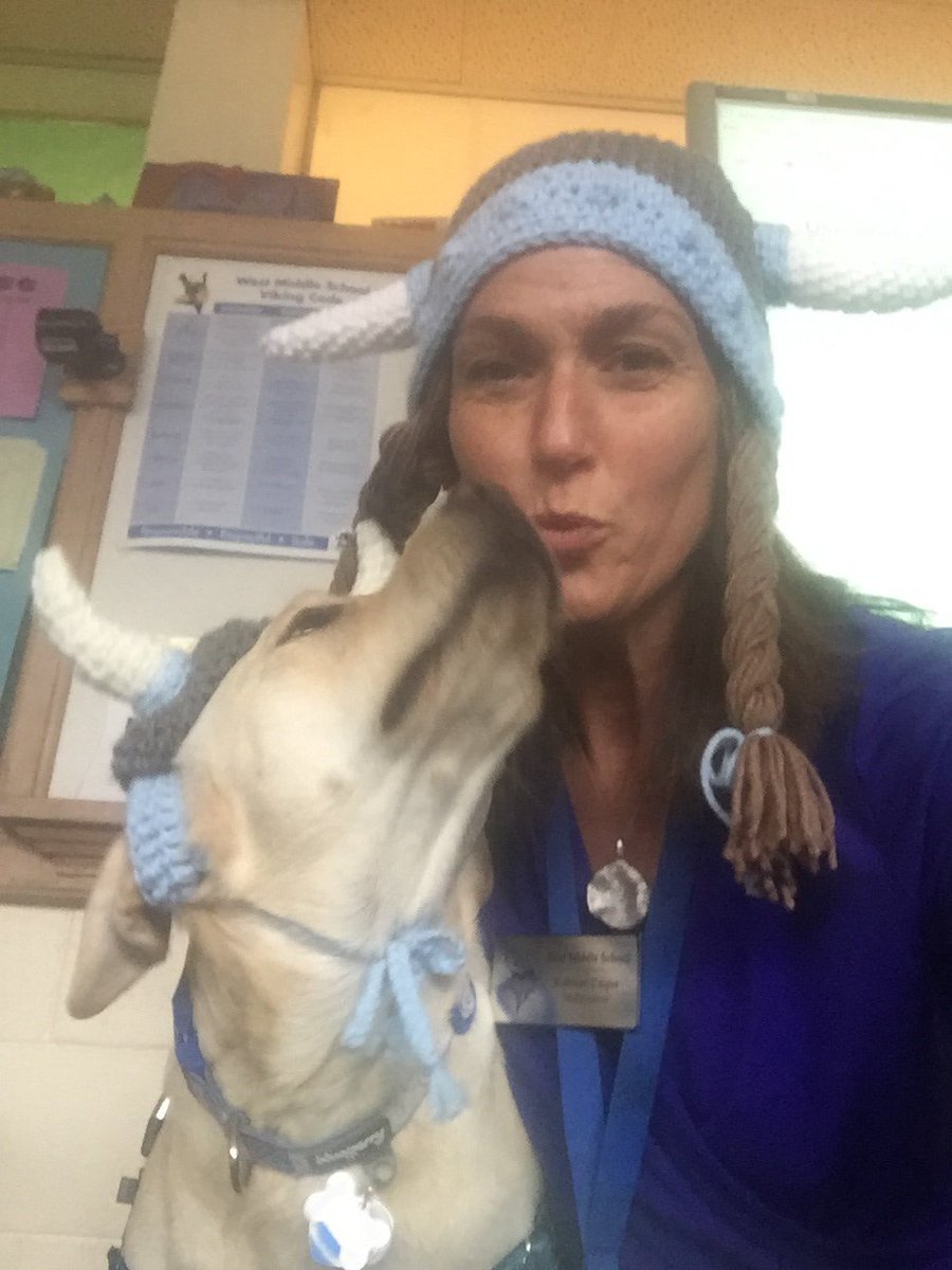 CoachCurtner's tweet photo. @SaylorWest and Ms. Casper bond over matching headwear (kiss, kiss)! https://t.co/s2MIvWTBte