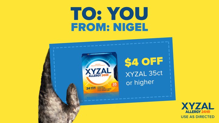 XyzalAllergy's tweet photo. This season you can spend the 💰 you save with XYZAL coupons on 🎁 for loved ones! 
Or yourself. 
We won’t judge. https://t.co/oMBSsQxw6p https://t.co/AI7z4eXf9z