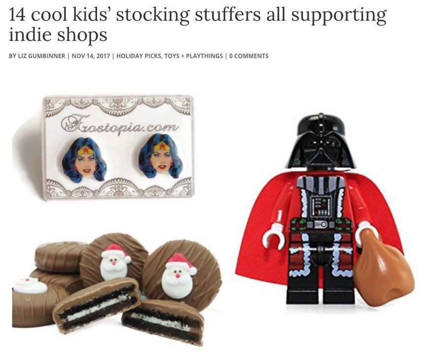 bonanzamarket's tweet photo. Check out Cool Mom Picks "14 cool kids’ stocking stuffers", all supporting indie shops on Bonanza https://t.co/XkYHwOFZi3 #coolmompicks #sellonline #bonanza https://t.co/0vnCnYvfcf