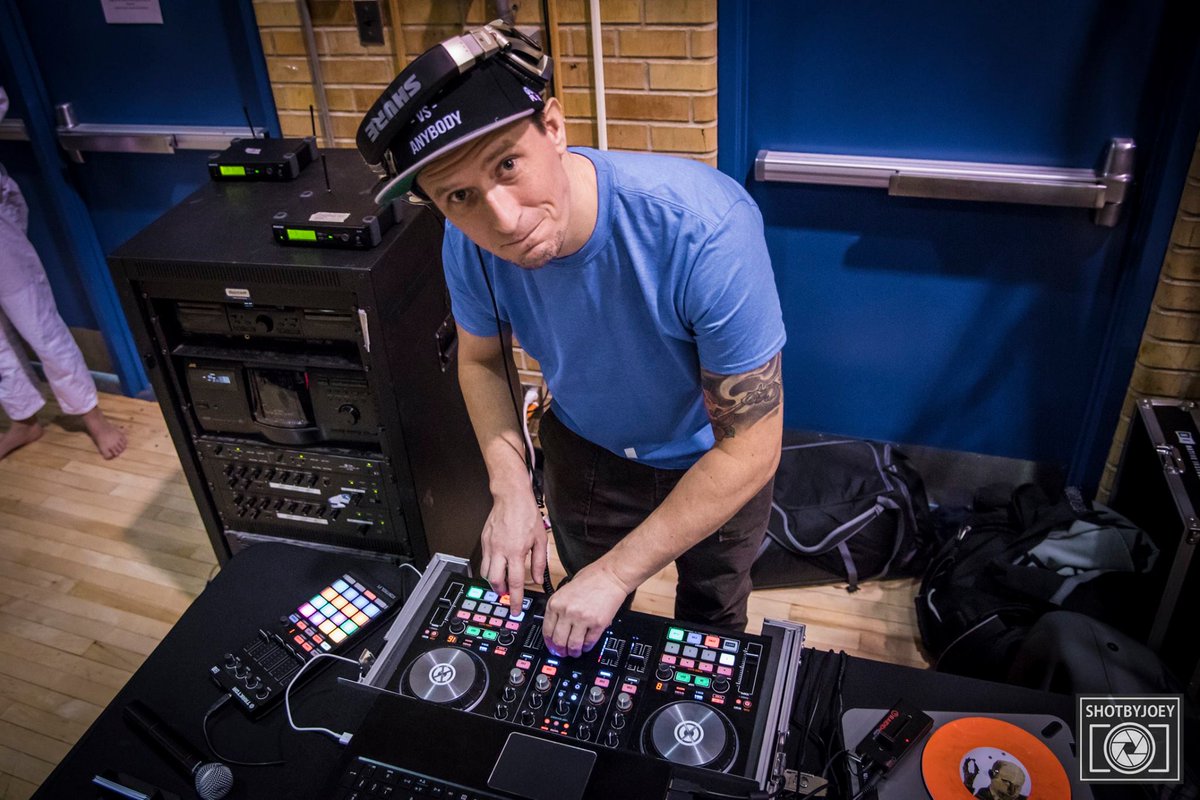 ScottifyEvents's tweet photo. Combining 2 things I love - #DJing and #BJJ - Pics from #TorontoBJJ's 9th Annual Tournament. Pics by @stephironside and #shotbyjoey >> #eventdj #djlife #toronto #the6ix @NI_News @Traktor #raidenfader #Portablism https://t.co/1KdQBIGOX1