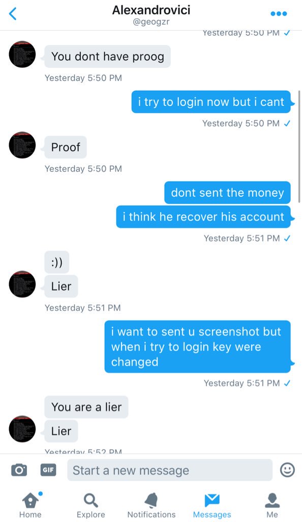 GrainyGmail's tweet photo. @ScamHunter23 see this son of a bitch you both are..  i dont take single penny from him 😡 https://t.co/CXNIM8qawd