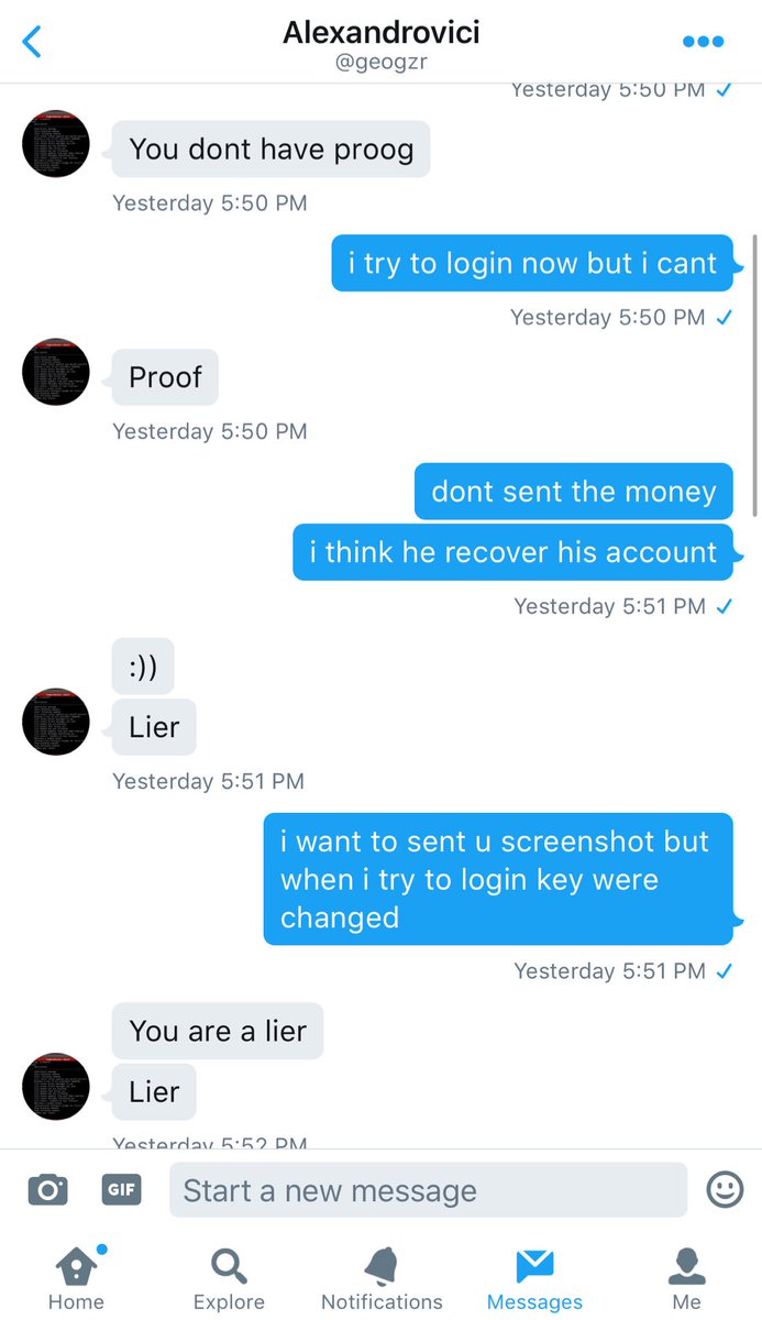 GrainyGmail's tweet photo. He delay in payement and keys changed now he blams me because his device is not unlocked for free you bitch @geogzr
i dont take payment https://t.co/EgpiJvPB8x