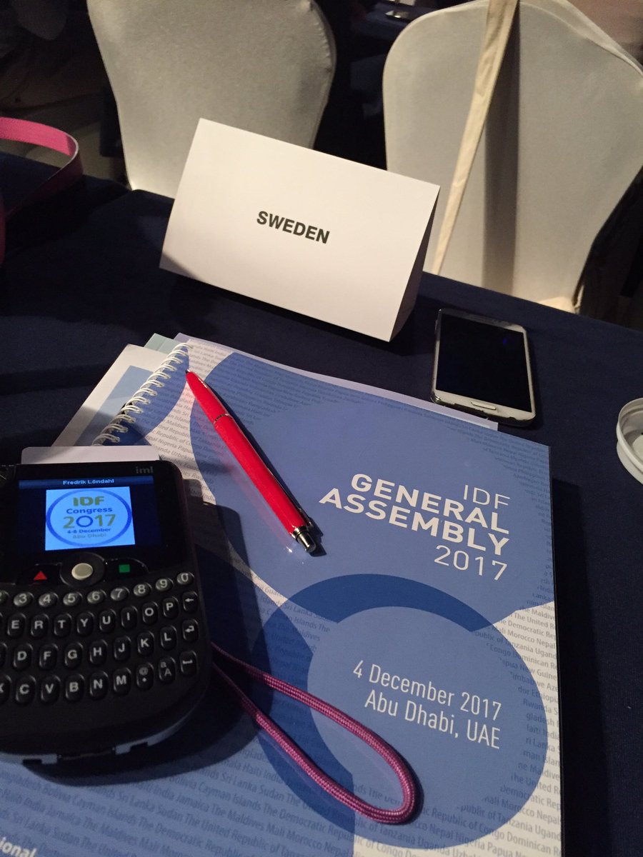 Förbundsordförande Fredrik Löndahl invald idag i styrelsen för Internationella Diabetesfederationen #IDF2017