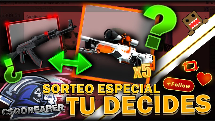 sfdxpro's tweet photo. ¿Quieres participar? Solo tienes que ➡️ Seguir a @CSGOReapercom y @sfdxpro  dar RT🔄 y (dar 👍 al video ) los ganadores serán informados por MD (11/12/2017) (Ganar o perder tu decides) Más info: https://t.co/jsLF963bH9 https://t.co/pjLcoasgEv