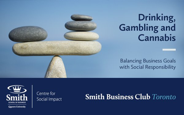 SmithBusiness's tweet photo. How are risky products managed in the public interest? Join us tomorrow evening at #SmithTO, as a panel of industry experts discuss the topics of drinking, gambling & cannabis. https://t.co/LbtkH1VEaL https://t.co/QZrwSSUZxy