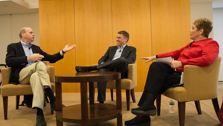 HamiltonCollege's tweet image. Mike Dubke ’92 and Marc Elias ’90 talk about @NewtGingrich, tweets by @realDonaldTrump, and break down #political divide during #FacebookLive event. bit.ly/2ALs2d4 @marceelias @mikedubke