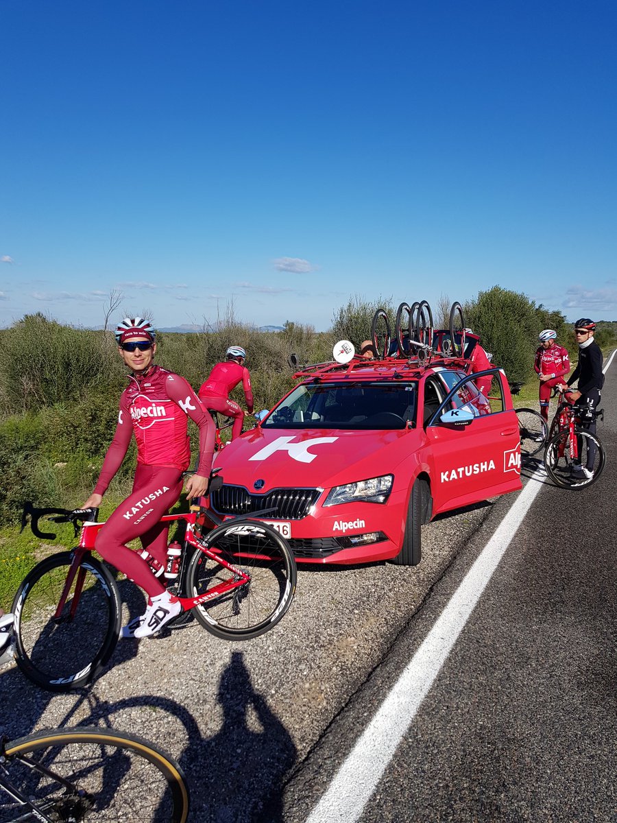 Today first training with 2018 @katushacycling in Mallorca. Good teamspirit, nice weather. Can't imagine a better start for the new season