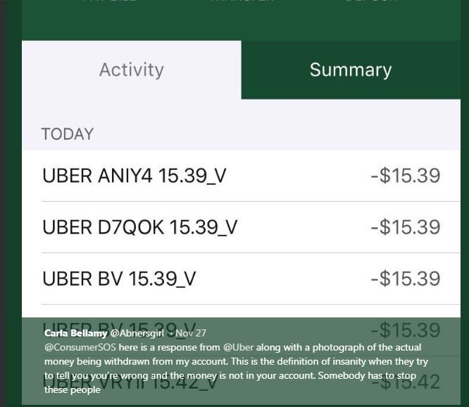 ConsumerSOS's tweet image. Tonight at 6: When #Uber bills you five times for rides you didn&apos;t receive. Then, the hassle of getting your money back. How they charge you ahead of time. #IWorkForTheViewer