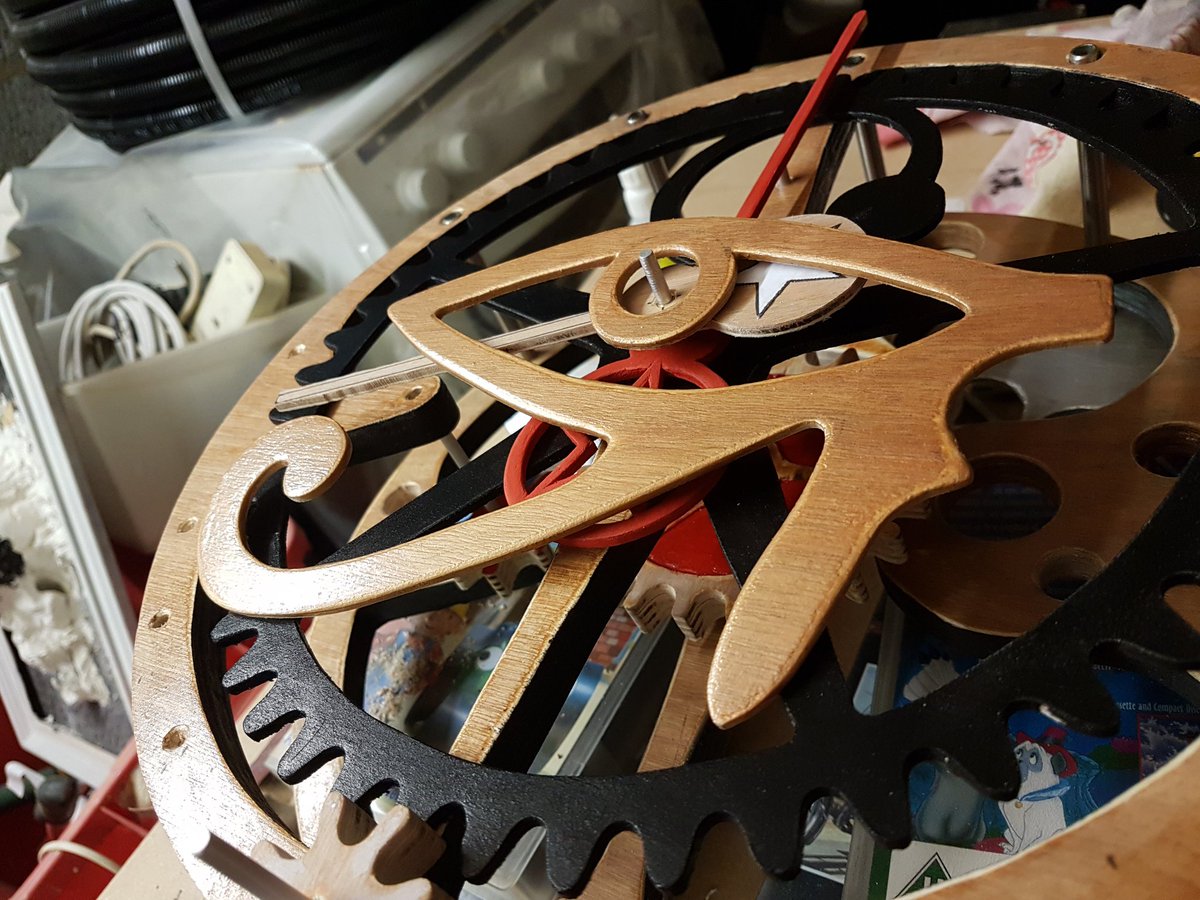 BirdsHaus's tweet photo. Eyptian themed clock!! #Workinprogress "Eye or Ra".. https://t.co/d5PAeq2HXT