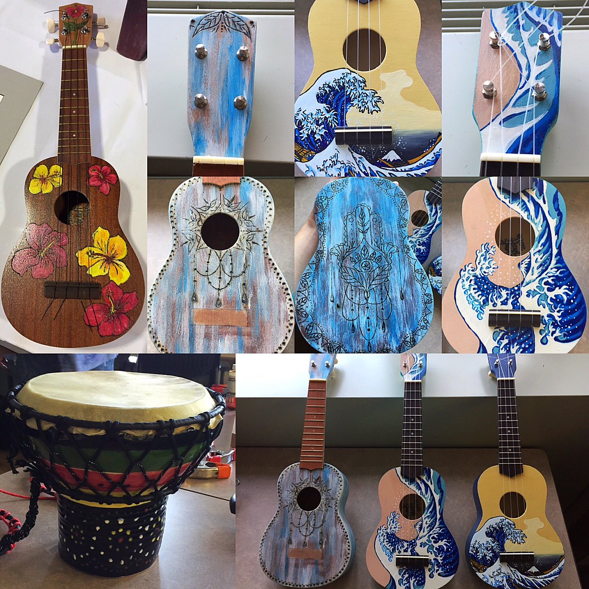 d97schmidt's tweet photo. Great time learning and collaborating with my art colleagues at the #ILAEA17 conference this past weekend! #Monet #PetPortraits #Mayco #cactus #ukulele #djembe #arted @Ilaea #OakPark97 #MannSchool #art https://t.co/WNUEq0TGhU