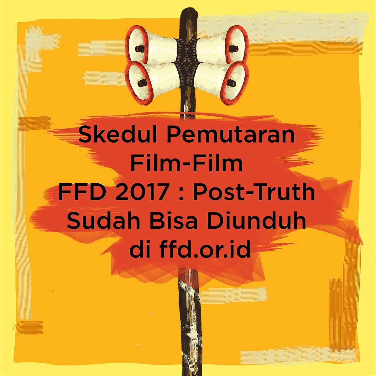 Jadwal pemutaran FFD sudah bisa diakses melalui ffd.or.id/jadwal. Ayo, cek segera~
#FFD2017 #FFD #FestivalFilmDokumenter #PostTruth