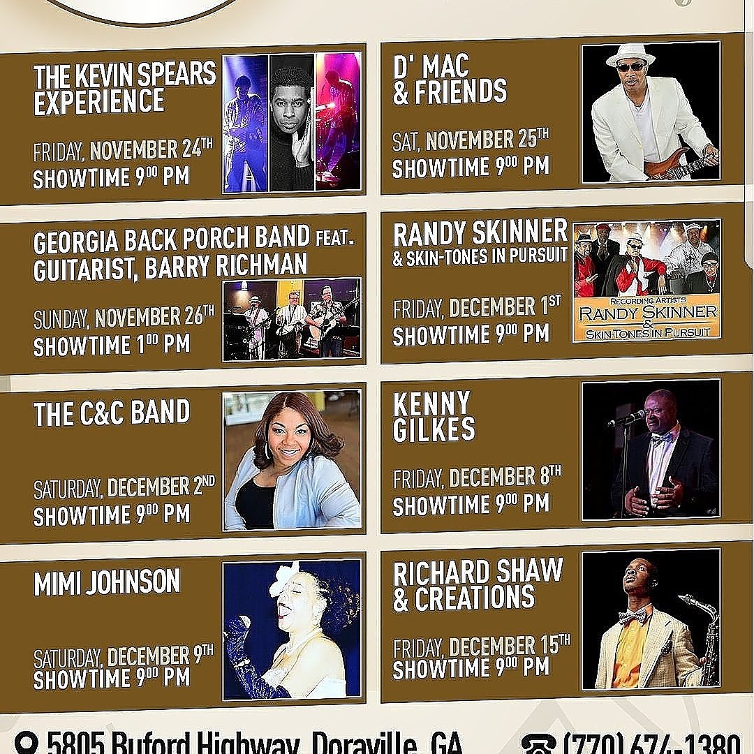 GibsJazzBar's tweet photo. WEEKENDS!! Come Unwind with Us!! @gibsjazzbar #doraville #mimijohnson #richardshaw 
#livemusic  #atlantanightlife #livejazz #atlantabluessociety #atlblues #atlantablues #goodfood #goodmusic #atlanta #grownandsexy #veteranbusinessowner #veteran  #lawenforcement #metroatlantablack https://t.co/0tX8z9tfWE
