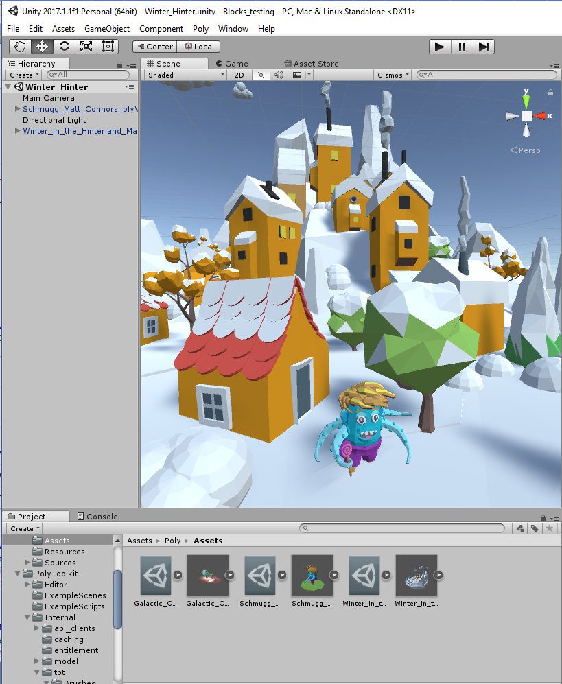 Matt_Connors's tweet image. Dusted off my Unity to test the #polyapi with my #googleblocks models; I had my sleeves rolled up, but setup was a breeze!