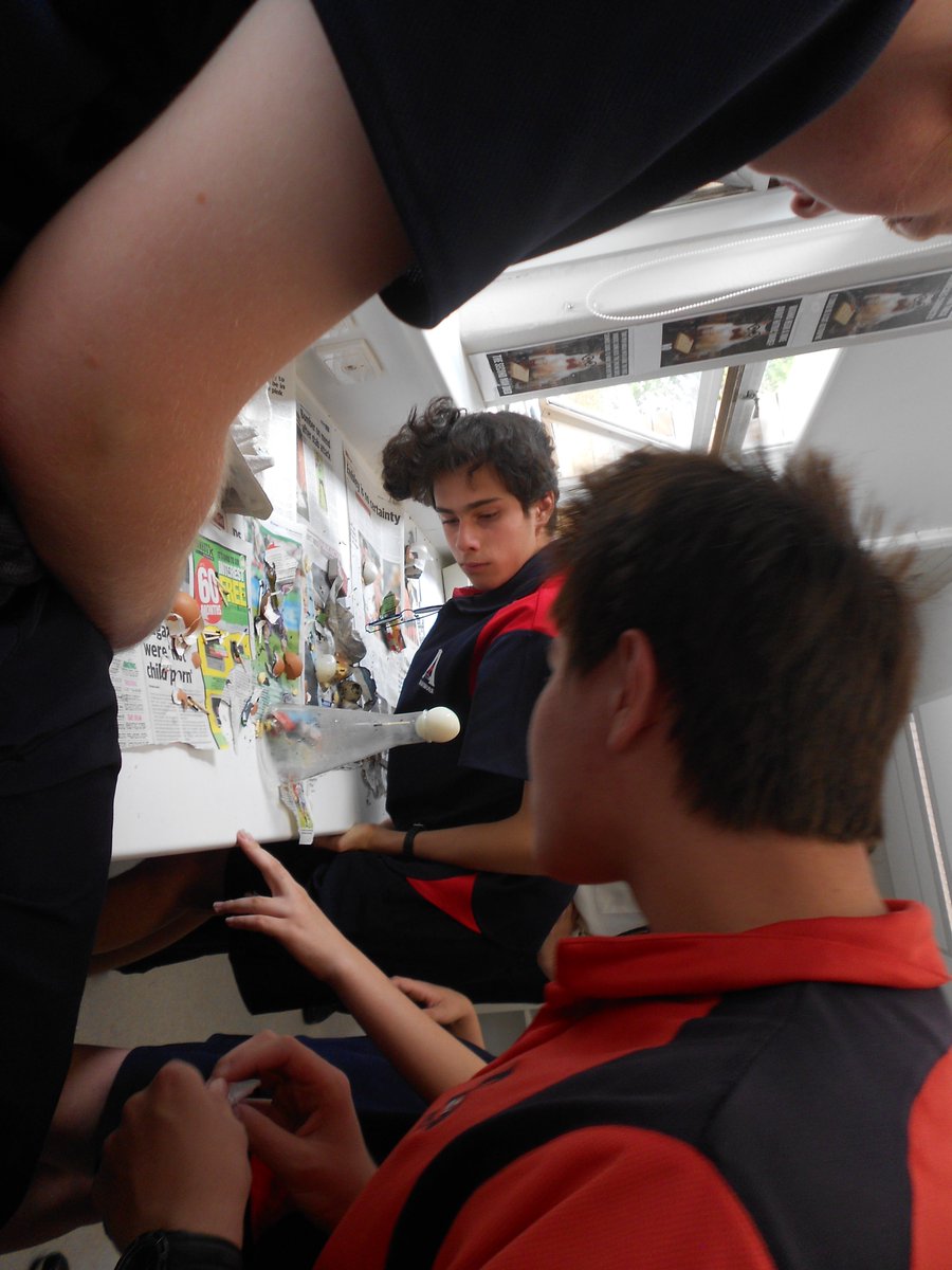 #yr9engageweek  Can you really suck an egg into a bottle?