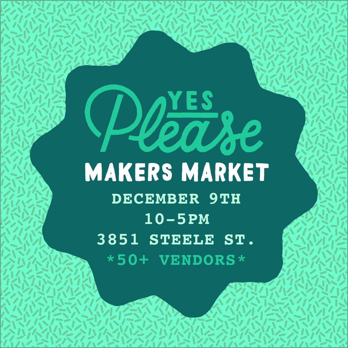 Our neighbors at Yes Please are hosting a FREE holiday market with 50 of their favorite makers in town—and we're one of them! Join us this Saturday 12/9 from 10-5 at the Yes Please Makers Market! bit.ly/yesplzmarket #denver #makers #market
