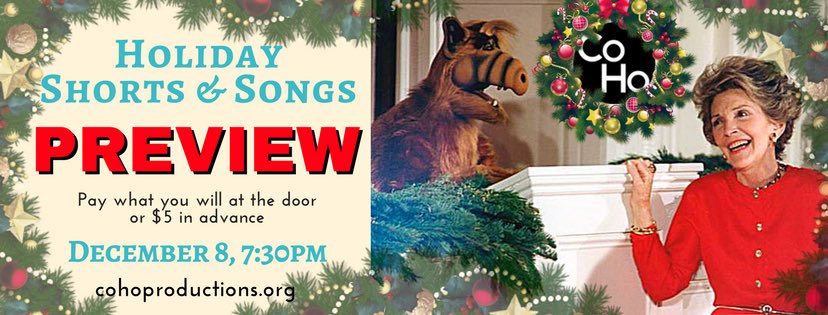 CoHoProductions's tweet photo. Co Ho Ho Ho! Holiday Shorts &amp; Songs PREVIEW this Friday. #SusannahMars #IsaacLamb #cartoons #nostalgia #FamilyFriendly #holidays #childhoodfavorites https://t.co/gw1JcmKUQo