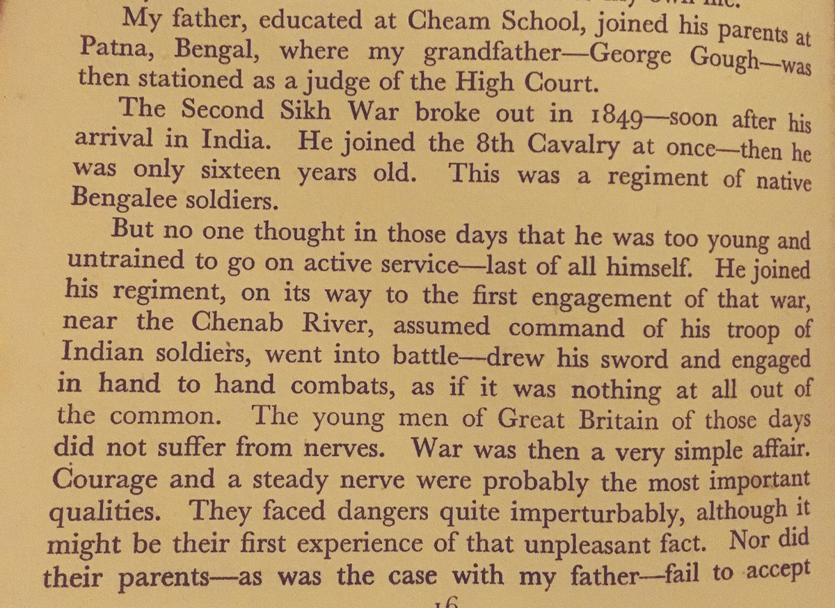 Those were the days. General Sir Hubert Gough reflecting on War in 1849...who having been the first man in to relieve Ladysmith and an Army Commander at 45 knew a thing or two about it. #Dashingblade