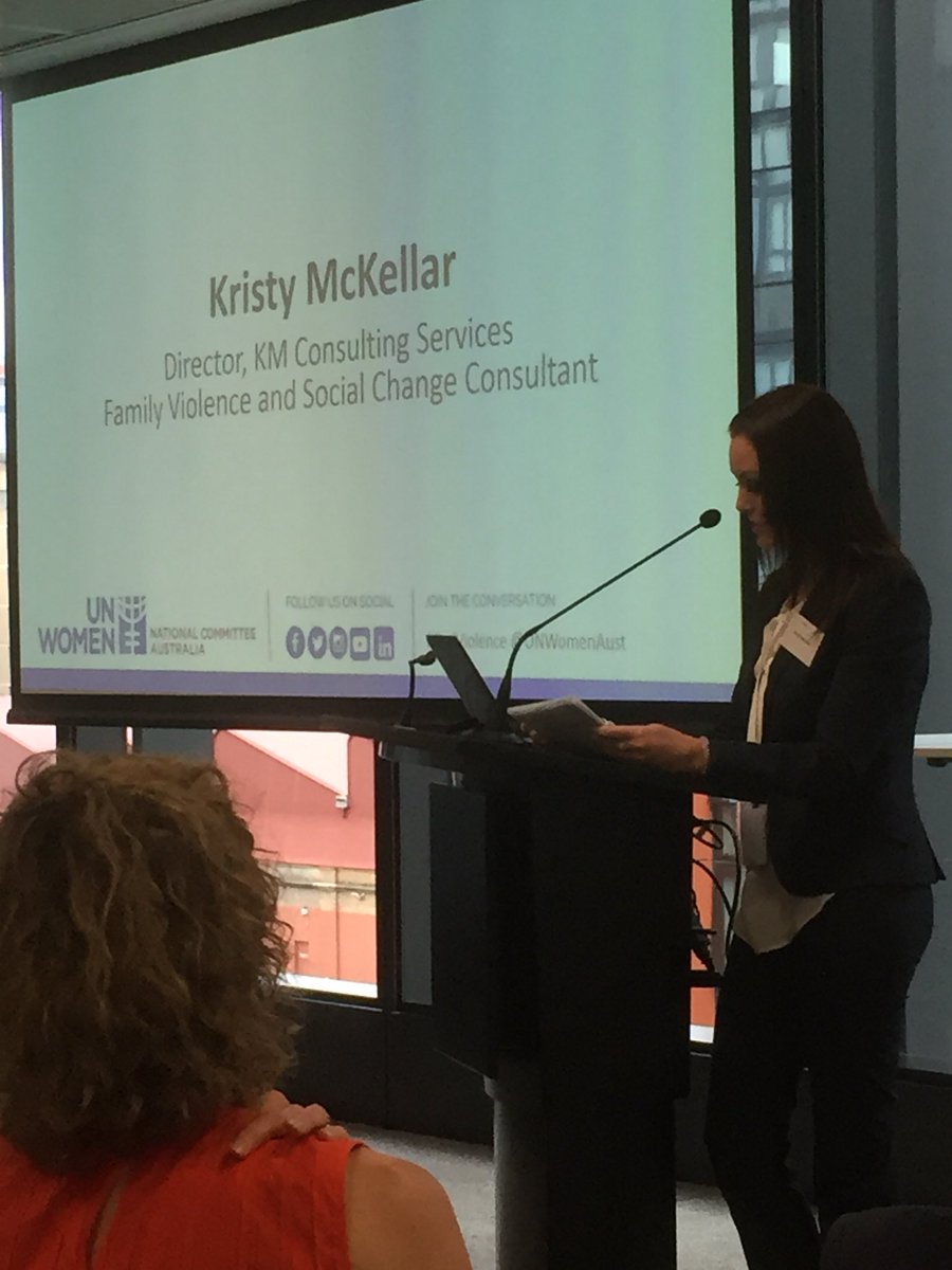 VitoCarrozzo's tweet photo. Powerful message being shared by .@kristy_mckellar on the mission to end domestic violence in Australia . Speaking from lived experience and 2 decades of working as a social worker, she explains that the solutions need to be human centred .@UNWomenAust https://t.co/XJshetK1qc