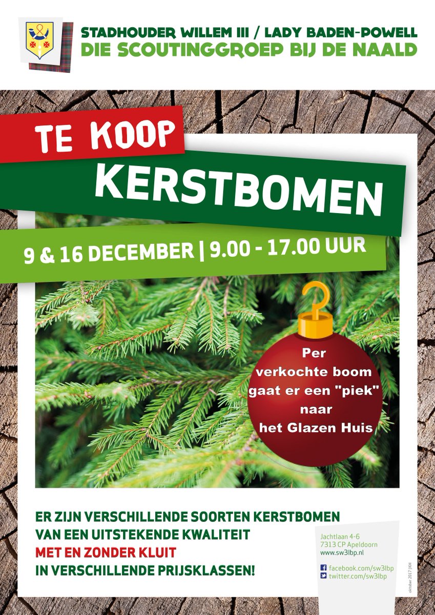 sw3lbp's tweet photo. 9 en 16 december: Kerstbomen te koop aan de Jachtlaan 4-6! Per boom gaat er een "piek" naar @SeriousRequest. Koop een boom en steun onze groep en #SR17. #scouting #sw3lbp #apeldoorn https://t.co/jQ0DUfSlx5