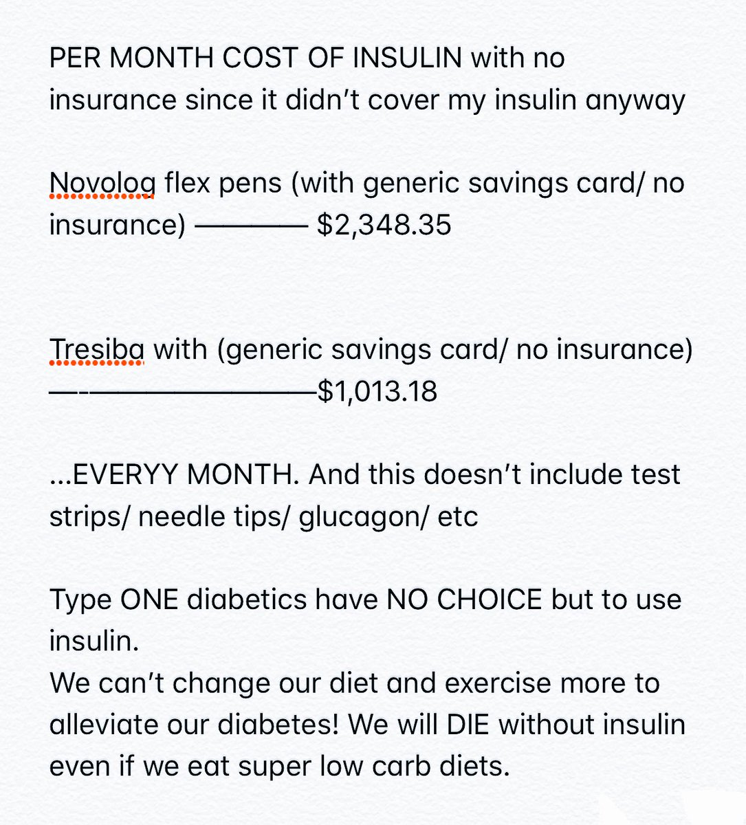As someone who's at risk &amp; knows how diabetes affects lives first-hand, this makes me so mad that this is still reality. We know it can be done. Just make it affordable for all. RT &amp; Share #insulin4all
"<a href="/emerson_cane/">emerson_cane</a>: Why is this real life?? #insulin4all ”
