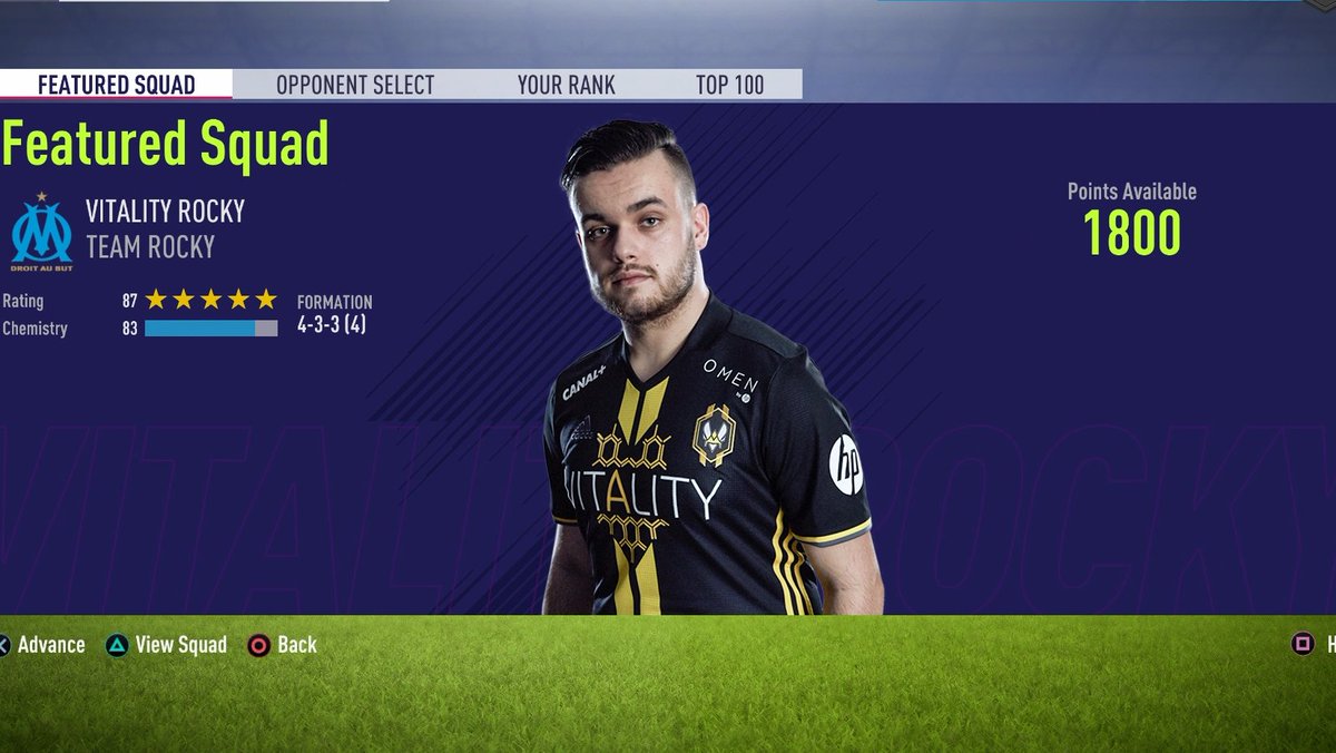 AllgoodMgmt's tweet photo. Meet @Vitality_RocKy and is "Featured Squad" in this weeks Squad Battles!!  #FIFA18 #vitality #RocKy #squadbattles #champ #FUT18 https://t.co/DmJAGX5DW3
