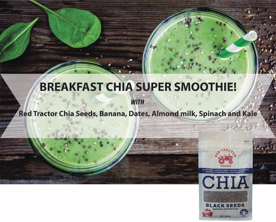 RTFoods's tweet photo. Supercharge your morning #smoothie with some #chia! 🍵
#natural #superfood #omega3 #glutenfree #vegan #calcium #magnesium #fibre https://t.co/uTk68lsaRe