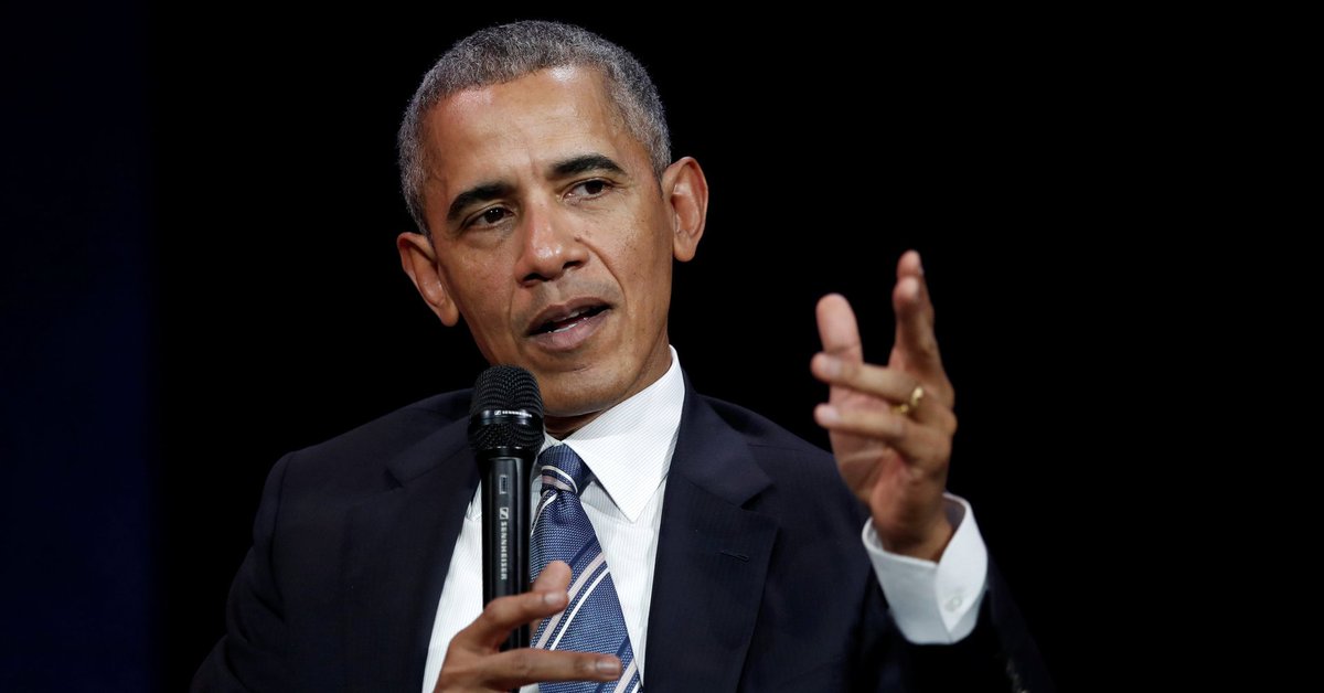 HuffPostPol's tweet photo. Obama: We should elect more women "because men seem to be having some problems these days" https://t.co/H1I7a3uFuN https://t.co/BFDiF5sofa