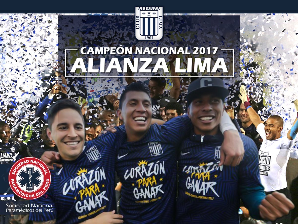 SNPP2018's tweet photo. SOCIEDAD NACIONAL PARAMEDICOS DEL PERU ¡Muchas felicidades club alianza lima! @snpp2017 #AlianzaLimaCampeon  #ProfesionalesCuidandoProfesionales https://t.co/hCMhDm8x5o