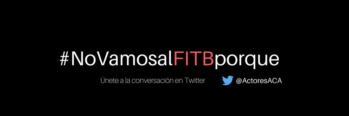 actoresACA's tweet photo. Gremio teatral colombiano no participará en @FITBogota 2018.  Más de 200 firmantes entre grupos, directores, actores y dramaturgos dicen: #NoVamosAlFITBporque #TeatroColombianoUnido Esta puede ser una buena información para arrancar las noticias mañana #ACAconelTeatro https://t.co/tAD1uHmwoY