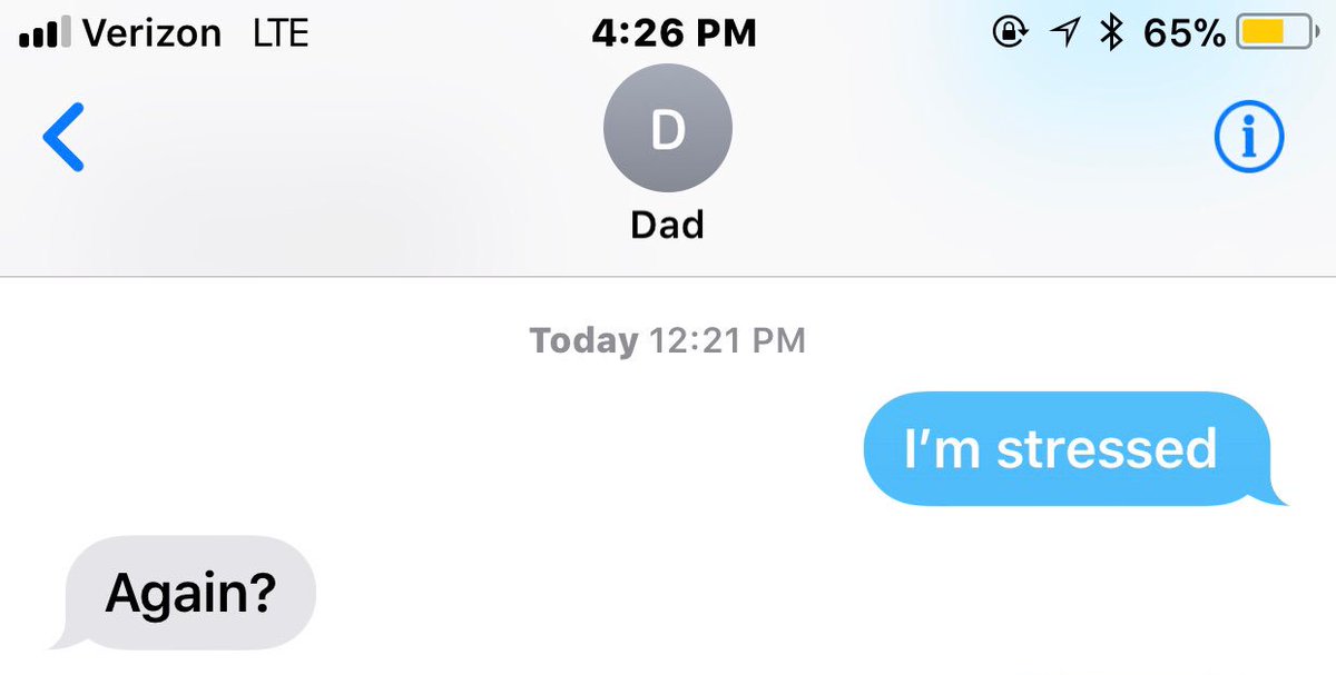 guadalupea_'s tweet photo. Yes dad. I’m never not stressed at this point. https://t.co/dAF43pdQX0