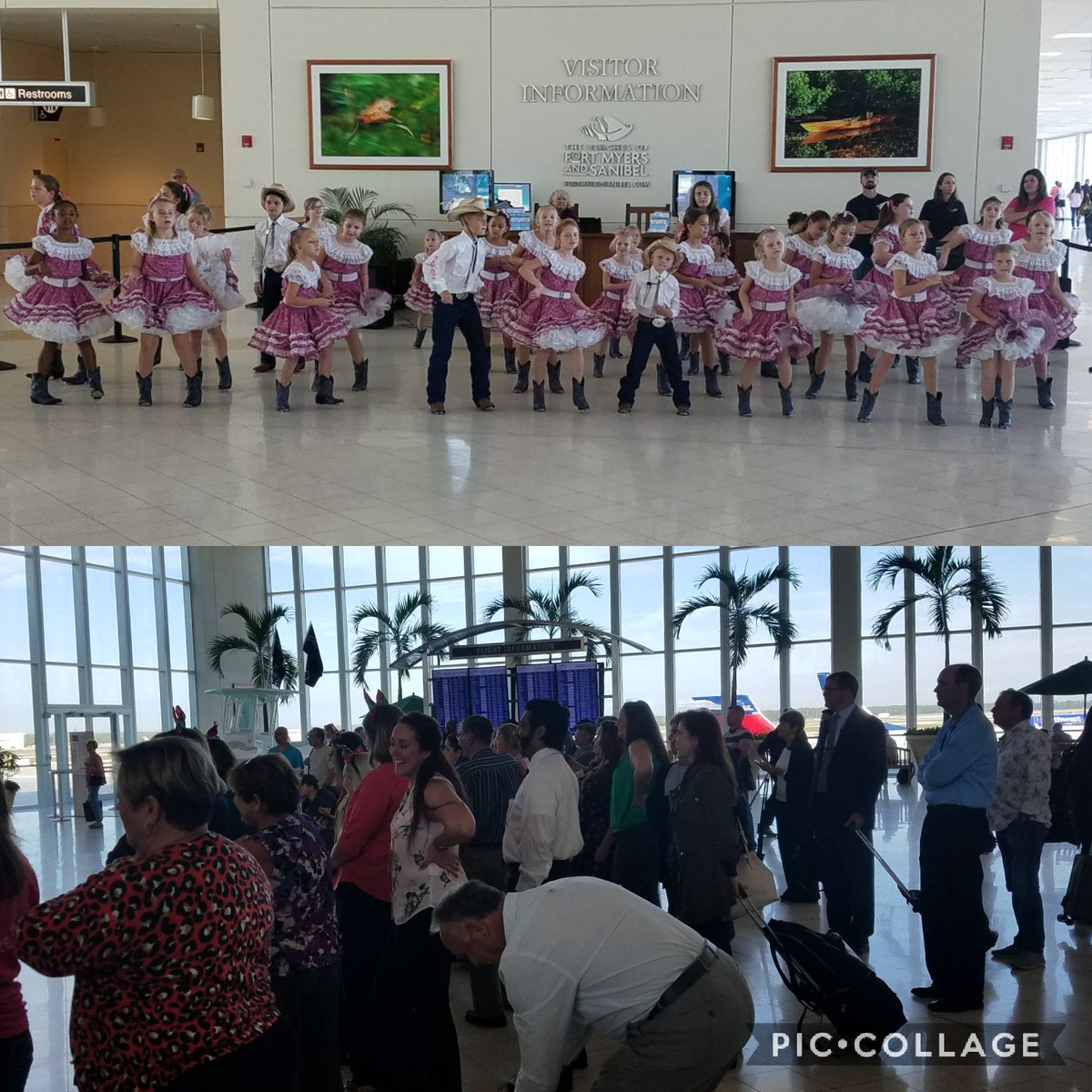 Bayshore cloggers performed at the airport today!  <a href="/LeeSchools/">School District of Lee County</a> #cloggers #swfl
