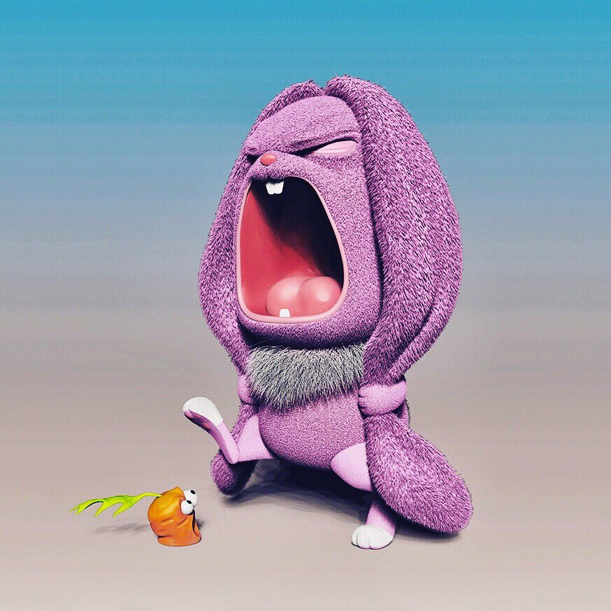 innyspa's tweet photo. 😱🥕angry rabbit 🐇 #rabbit #face #creative #fantasy #digital #painting #character #characterdesign #design #designer #artist #cartoon #work #dreamworks #art #digitalart #innapd #kitolecom #animals #carrot #vegan #modeling #zbrush #3d #cg #model #modeling #games https://t.co/wuTAFl8n1O
