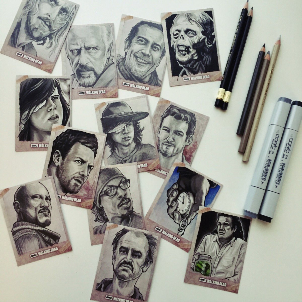 As a big fan of <a href="/WalkingDead_AMC/">The Walking Dead</a> getting to work on this <a href="/Topps/">Topps</a> product was really special to me. I love these characters &amp; I love these actors (as so many of them have been a pleasure to meet and so supportive of artists!)